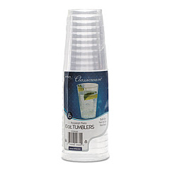 WNA Classicware Tumblers, 10 oz, Plastic, Clear, Tall, 16/Bag, 15 Bags/Carton (RSCC101516)