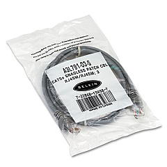 Belkin CAT5e Snagless Patch Cable, RJ45 Connectors, 3 ft., Gray (A3L79103S)