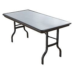 Iceberg IndestrucTable Ultimate Folding Table, Rectangular, 60w x 30d x 29h, Granite/Black (65117)