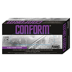 AnsellPro Conform Natural Rubber Latex Gloves, 5 mil, Small, 100/Box (69210SCT)