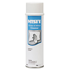 Misty Glass and Mirror Cleaner with Ammonia, 19 oz Aerosol Spray, 12/Carton (1001447)