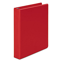 Wilson Jones 368 Basic Round Ring Binder, 3 Rings, 1.5" Capacity, 11 x 8.5, Red (36834NR)