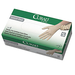 Curad Stretch Vinyl Exam Gloves, Powder-Free, Small, 150/Box (6CUR9224)