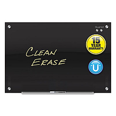 Quartet Infinity Magnetic Glass Marker Board, 24 x18, Black (G2418B)