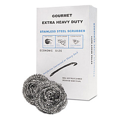 GEN Stainless Steel Scrubber, Steel, 72/Carton