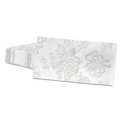 Hoffmaster Linen-Like Guest Towels, 17 x 12, Silver, 125/Pack, 4 Packs/Carton (856513)