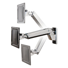 Ergotron Interactive Arm, Heavy-Duty, 23.63w x 24d x 15.88h, Polished Aluminum (45296026)