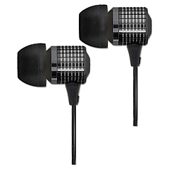 ByTech Earbuds with Microphone, Black, 4 ft Cord (STHD1200)