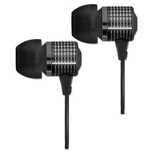 ByTech Earbuds with Microphone, Black, 4 ft Cord (STHD1200)