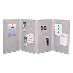 Quartet Tabletop Display Presentation Board, 72 x 30, Gray Surface, Gray Frame (773630)