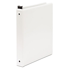 Wilson Jones Hanging DublLock Round Ring Binder, 3 Rings, 1" Capacity, 11 x 8.5, White (39314W)