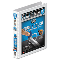 Wilson Jones Ultra Duty D-Ring View Binder with Extra-Durable Hinge, 3 Rings, 1" Capacity, 11 x 8.5, White (86610)