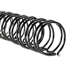 GBC WireBind Spines, 1/4" Diameter, 55 Sheet Capacity, Black, 100/Box (9775008)