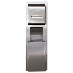 Kimberly-Clark Professional* MOD Stainless Steel Recessed Wall Unit with Trash Receptacle, 11 x 4.5 x 54.5 (35370)