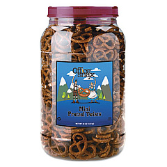 Office Snax Pretzel Assortment Old Fashioned Mini-Pretzel Twists, 40 oz Tub (00082)