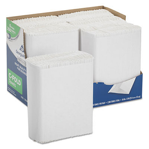 Georgia Pacific Professional Professional Series Premium Folded Paper Towels in Convenient EZ Access Carton, C-Fold, 10 x 13, 200/Pack, 6 Packs/Carton (2112014)