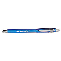 Paper Mate FlexGrip Elite Ballpoint Pen, Retractable, Fine 0.8 mm, Blue Ink, Blue Barrel, Dozen (85583)