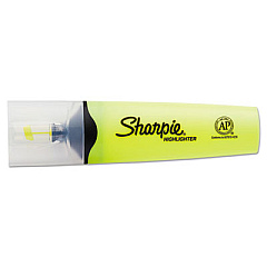 Sharpie Clearview Tank-Style Highlighter, Fluorescent Yellow Ink, Chisel Tip, Yellow/Black/Clear Barrel, Dozen (1897847)