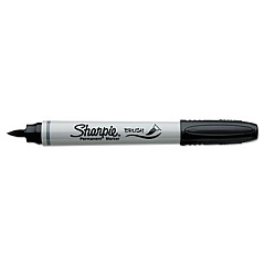 Sharpie Brush Tip Permanent Marker, Medium Brush Tip, Black, Dozen (1810705)