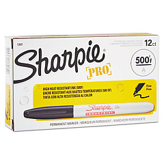 Sharpie Industrial Permanent Marker, Fine Bullet Tip, Black, Dozen (13601)