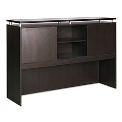 Alera Sedina Series Hutch with Sliding Doors, 66w x 15d x 42.5h, Espresso (ALESE266615ES)