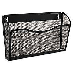 Rolodex Single Pocket Wire Mesh Wall File, Letter Size, 14" x 3.27" x 8.5", Black (21931)