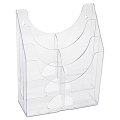 Rubbermaid Optimizers Multipurpose Six-Pocket Organizer, 9.75w x 4.25d x 12h, Clear (66040ROS)