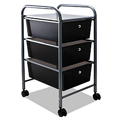 Advantus Portable Drawer Organizer, 13w x 15.38d x 25.88h, Smoke/Matte Gray (34006)