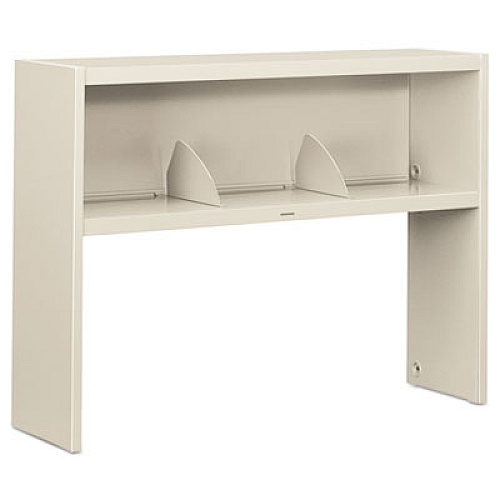 HON 38000 Series Stack On Open Shelf Hutch, 48w x 13.5d x 34.75h, Light Gray (386548NQ)