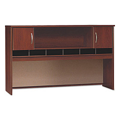 Bush Series C Collection 2 Door 72W Hutch, Box 2 of 2, 71.13w x 15.38d x 43.13h, Hansen Cherry/Graphite Gray (WC24466A2)