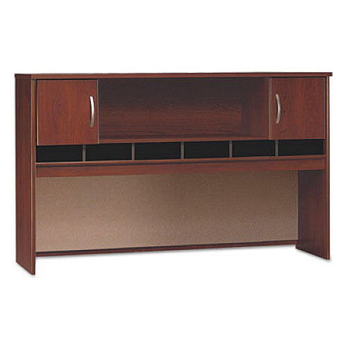Bush Series C Collection 2 Door 72W Hutch, Box 2 of 2, 71.13w x 15.38d x 43.13h, Hansen Cherry/Graphite Gray (WC24466A2)