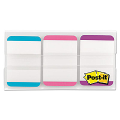 Post-it Tabs 1" Tabs, 1/5-Cut Tabs, Lined, Assorted Pastels, 1" Wide, 66/Pack (686LAPV)