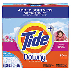 Tide Touch of Downy Laundry Detergent, Powder, April Fresh, 148 oz Box, 2/Carton (85002)