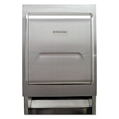 Kimberly-Clark Professional* MOD Recessed Dispenser Housing with Trim Panel, 11.13 x 4 x 15.37, Stainless Steel (43823)