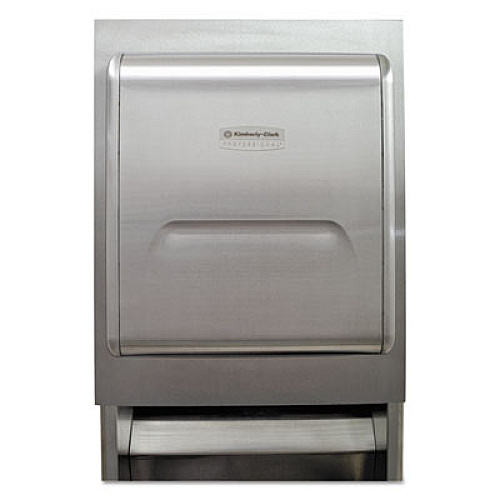Kimberly-Clark Professional* MOD Recessed Dispenser Housing with Trim Panel, 11.13 x 4 x 15.37, Stainless Steel (43823)