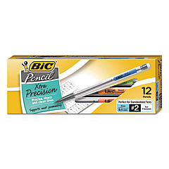 BIC Xtra-Precision Mechanical Pencil, 0.5 mm, HB (#2.5), Black Lead, Clear Barrel, Dozen (MPF11)