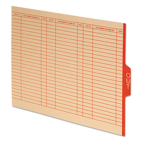 Pendaflex Out Guides with Center Tab, 1/3-Cut End Tab, Out, 8.5 x 11, Manila, 100/Box (5251)