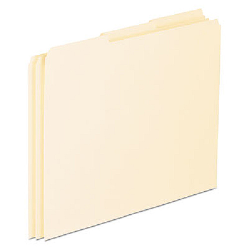 Pendaflex Blank Top Tab File Guides, 1/3-Cut Top Tab, Blank, 8.5 x 11, Manila, 100/Box (EN203)