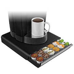 Mind Reader Coffee Pod Drawer, Fits 26 Pods, 14 3/4 x 13 1/4 x 2 3/4, Black (TRY26PCBLK)