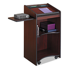 Safco Executive Mobile Lectern, 25.25 x 19.75 x 46, Mahogany (8918MH)