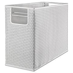 Artistic Urban Collection Punched Metal Desktop File, 1 Section, Letter to Legal Size Files, 13" x 5.75" x 10.75", White (ART20010WH)