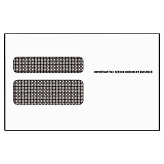 TOPS W-2 Laser Double Window Envelope, Commercial Flap, Gummed Closure, 5.63 x 9.5, White, 24/Pack (2219R)