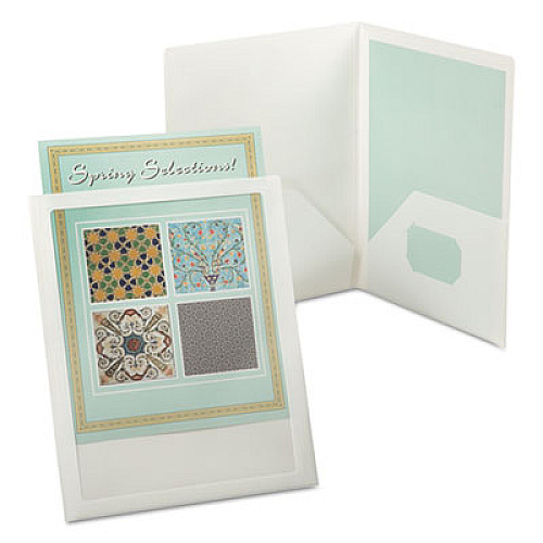 Oxford ViewFolio Polypropylene Portfolio, 100-Sheet Capacity, 11 x 8.5, Clear/White (57444)