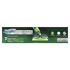 Swiffer Sweep + Vac Starter Kit with 8 Dry Cloths, 10" Cleaning Path, Green/Silver (92705KT)