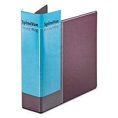 Cardinal Spine Vue Locking Round Ring Binder, 3 Rings, 3" Capacity, 11 x 8.5, Maroon (16958)