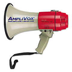 AmpliVox MityMeg Piezo Dynamic Megaphone, 15W, 5/8 Mile Range (S601)