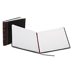 Boorum & Pease Extra-Durable Bound Book, Single-Page Record-Rule Format, Black/Maroon/Gold Cover, 14.94 x 12.5 Sheets, 300 Sheets/Book (25300R)