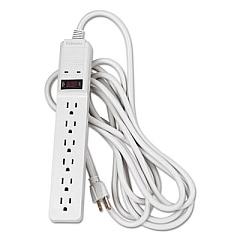 Fellowes Basic Home/Office Surge Protector, 6 AC Outlets, 15 ft Cord, 450 J, Platinum (99036)
