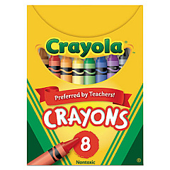 Crayola Classic Color Crayons, Tuck Box, 8 Colors (520008)