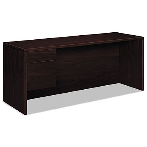 HON 10500 Series 3/4-Height Left Pedestal Credenza, 72w x 24d x 29.5h, Mahogany (10546LNN)